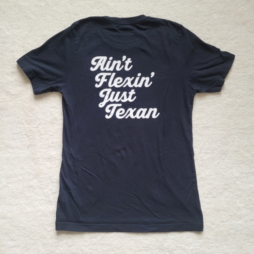 100% Cotton Black Short Sleeve Texan Pride Tee - Women's Medium